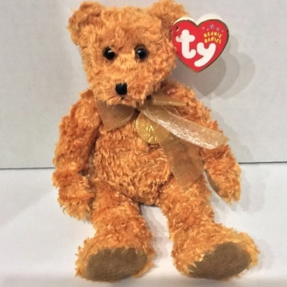 VINTAGE 2002 TEDDY 100TH ANN W/ MEDALLION TY BEANIE BABY 24 YEARS!